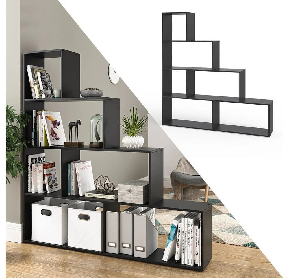 Vicco Treppenregal ASYM Raumteiler Schwarz Skandinavisch - Bild 4