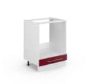 Vicco Herdumbauschrank Fame-Line Bordeaux Hochglanz Weiß 60 cm Bild 3