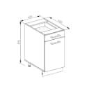Vicco Unterschrank R-Line Anthrazit/Goldkraft Eiche 40 cm Bild 2