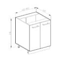 Vicco Unterschrank R-Line Goldkraft Eiche Anthrazit 60 cm Bild 2