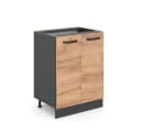 Vicco Unterschrank R-Line Goldkraft Eiche Anthrazit 60 cm Bild 3