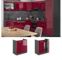 Vicco Spülenunterschrank R-Line Rot Hochglanz Anthrazit Bild 4