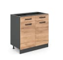 Vicco Unterschrank R-Line Schubladenunterschrank Goldkraft Eiche Anthrazit Bild 3