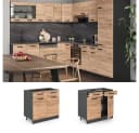 Vicco Unterschrank R-Line Schubladenunterschrank Goldkraft Eiche Anthrazit Bild 4