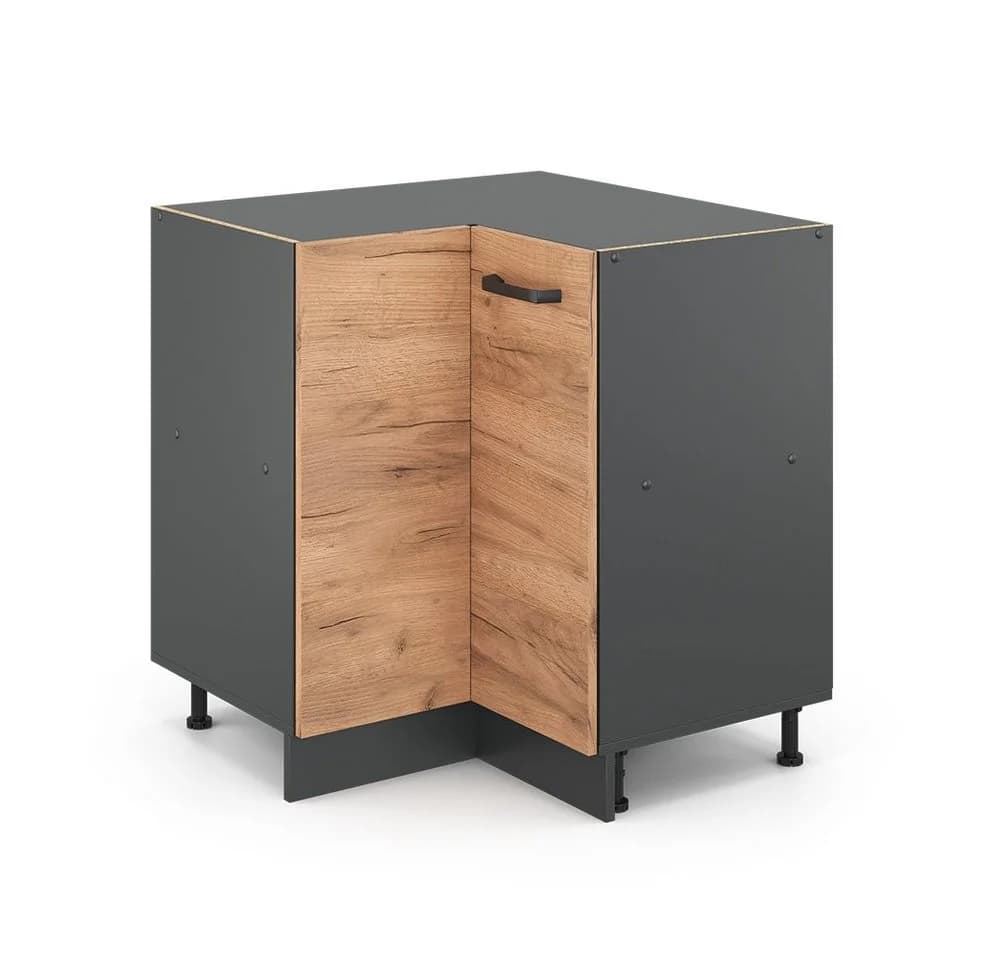 Vicco Eckunterschrank R-Line Goldkraft Eiche Anthrazit - Bild 3
