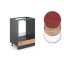 Vicco Herdumbauschrank R-Line Anthrazit Goldkraft Eiche 60 cm Bild 5