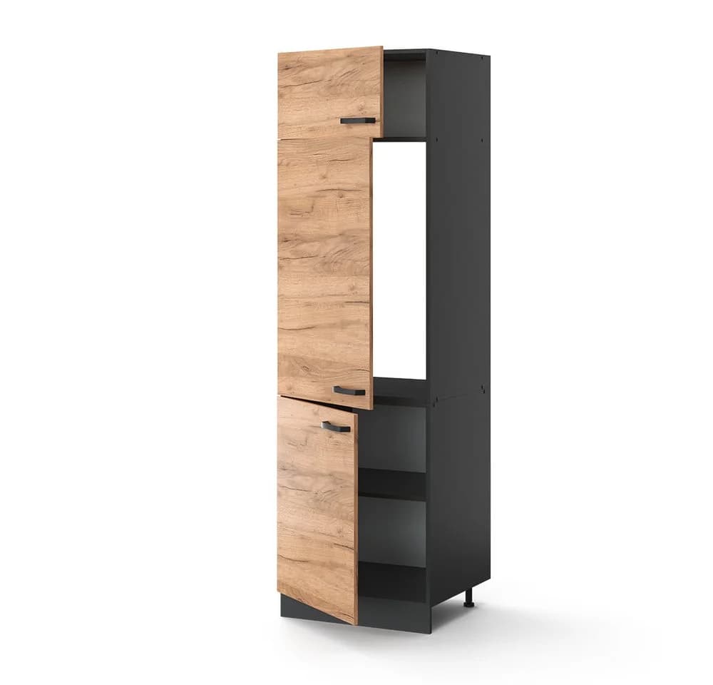 Vicco Kühlumbauschrank R-Line Anthrazit/Goldkraft Eiche 60 cm - Bild 5