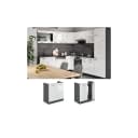 Vicco R-Line Spülenunterschrank Weiß Hochglanz Anthrazit Bild 1