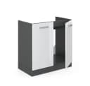 Vicco R-Line Spülenunterschrank Weiß Hochglanz Anthrazit Bild 5