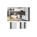 Vicco Hängeschrank R-Line Weiß Hochglanz Anthrazit 60 cm Bild 1