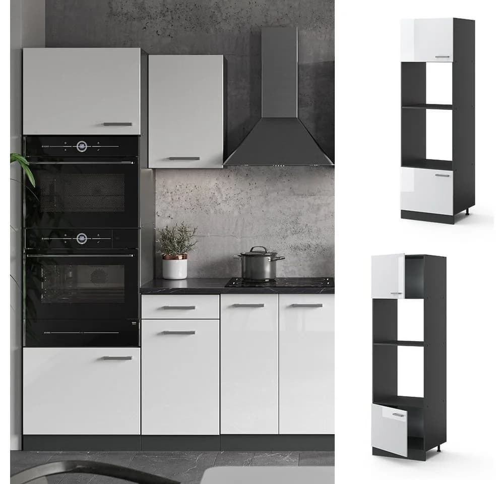 VICCO R-Line Küchenschrank Anthrazit Mikrowellenumbau - Bild 2