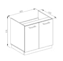 Vicco Unterschrank R-Line Spülenunterschrank Goldkraft Eiche Anthrazit Bild 2
