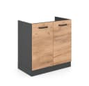 Vicco Unterschrank R-Line Spülenunterschrank Goldkraft Eiche Anthrazit Bild 3