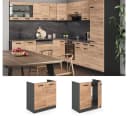 Vicco Unterschrank R-Line Spülenunterschrank Goldkraft Eiche Anthrazit Bild 4