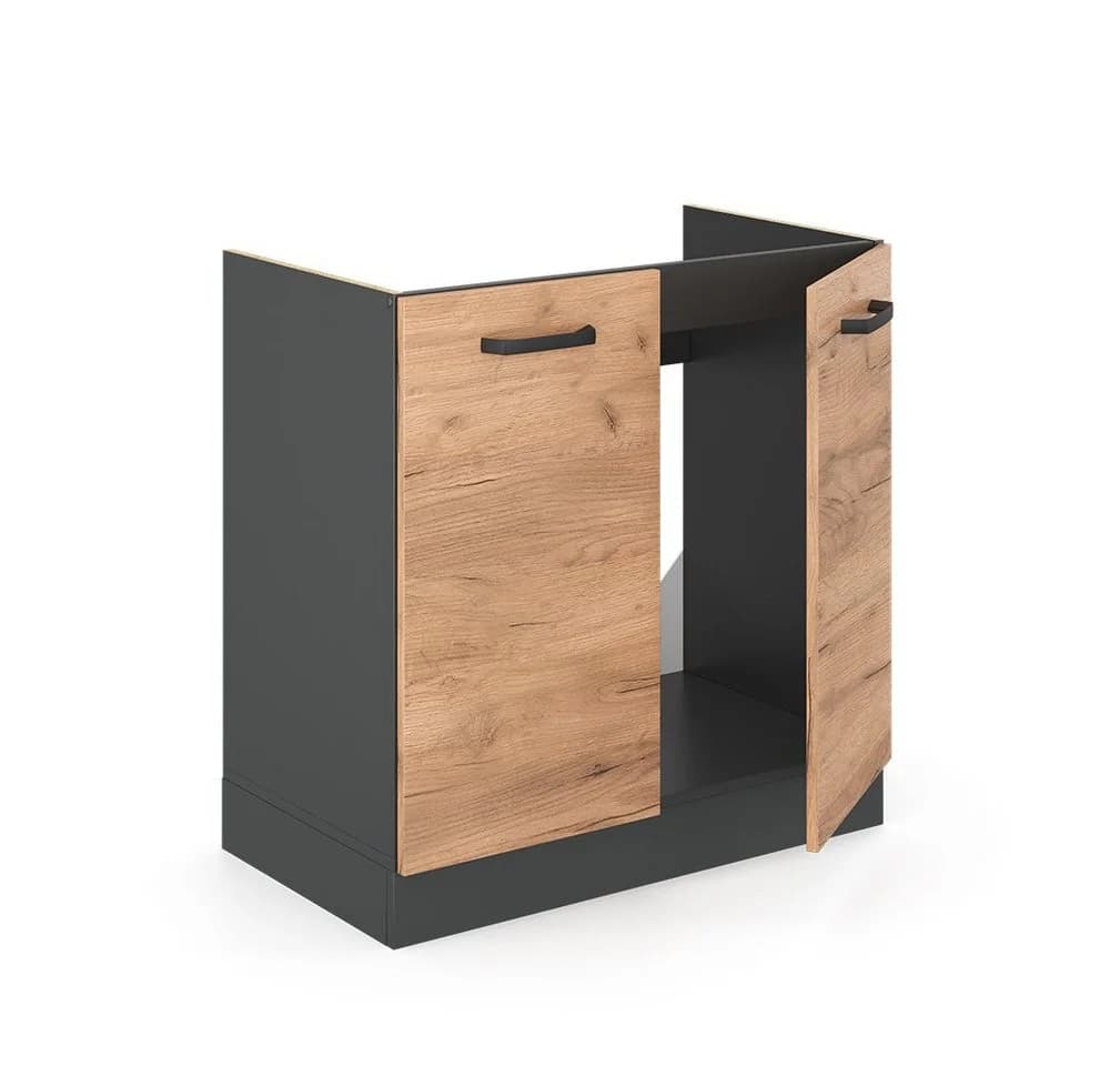 Vicco Unterschrank R-Line Spülenunterschrank Goldkraft Eiche Anthrazit - Bild 5