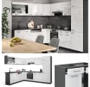 Vicco Winkelküche R-Line Weiß Hochglanz Anthrazit L-Form Bild 5