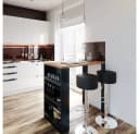 VICCO Bartisch Eiche Anthrazit mit Regal Bild 3