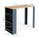 VICCO Bartisch Eiche Anthrazit mit Regal Bild 5