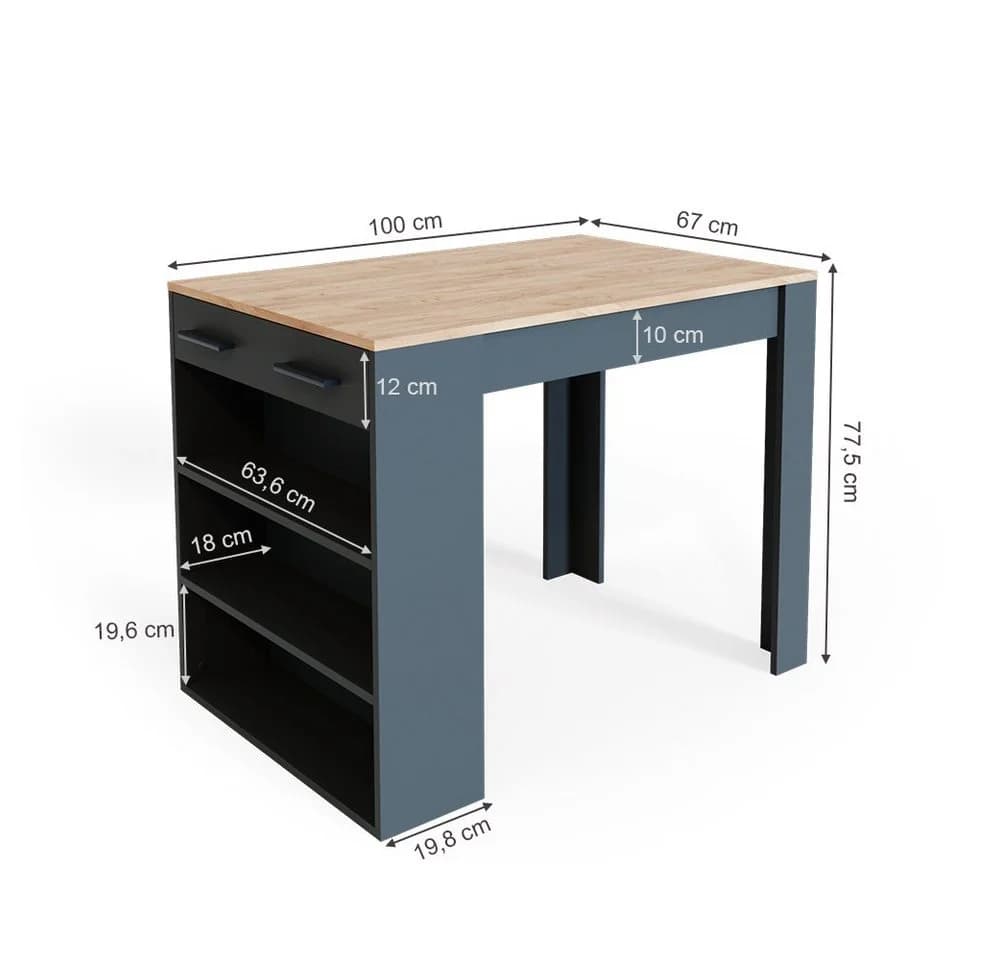 Vicco Bartisch Repose Multifunktionell Anthrazit Eiche - Bild 5