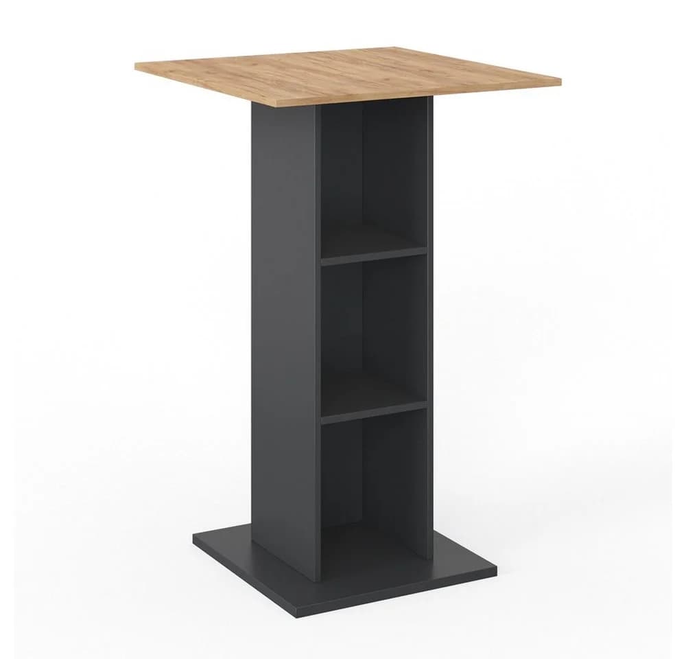 Vicco Bartisch Rodeo Anthrazit/Goldkraft Eiche mit Regal - Bild 2