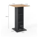 Vicco Bartisch Rodeo Anthrazit/Goldkraft Eiche mit Regal Bild 5