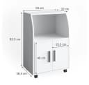 Vicco Küchenschrank Elio Weiß Rollcontainer mit Rollen Bild 5