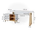 VICCO Eckchreibtisch Nautica Weiß Eiche Skandi Bild 4