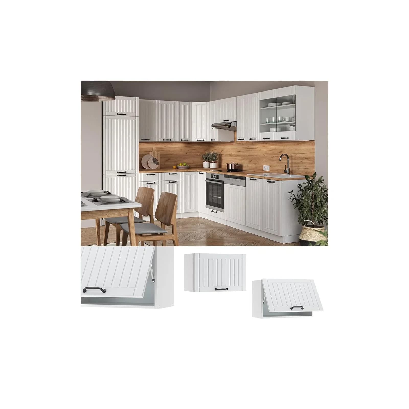Vicco Hängeschrank Fame-Line Weiß Landhaus 60 cm