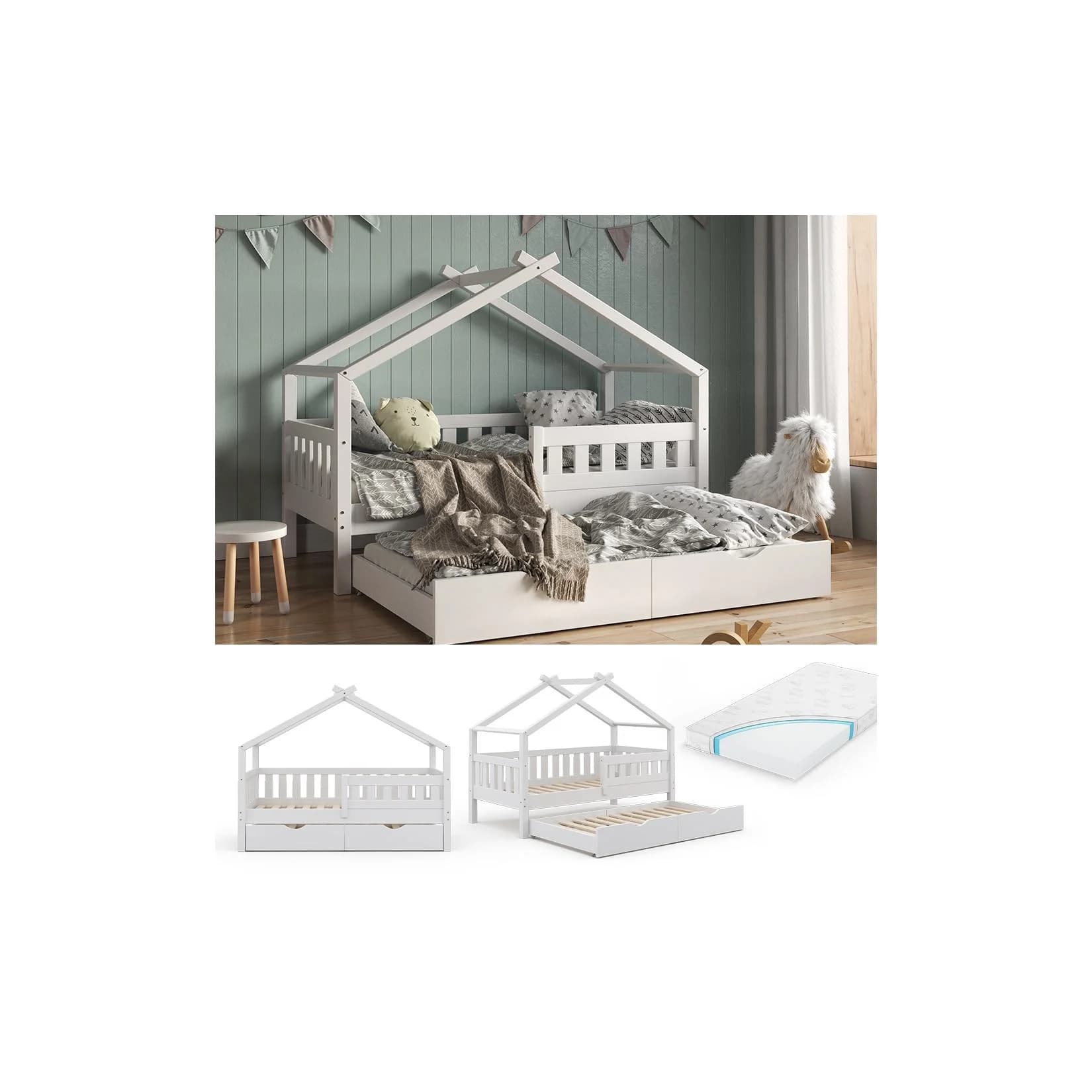 VitaliSpa Design Kinderbett Weiß Massivholz Bettenhaus