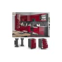 Vicco Unterschrank Fame-Line Bordeaux Hochglanz/Anthrazit Bild 1