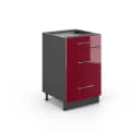 Vicco Unterschrank Fame-Line Bordeaux Hochglanz/Anthrazit Bild 3