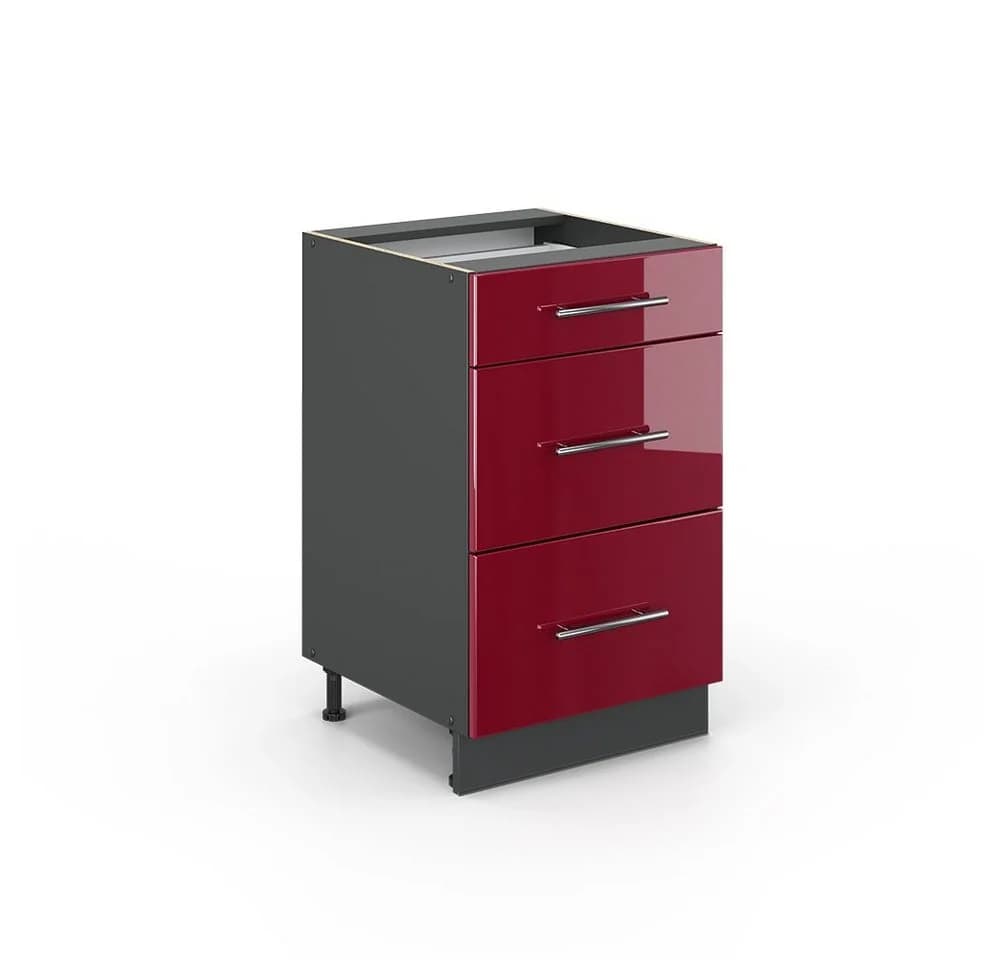 Vicco Unterschrank Fame-Line Bordeaux Hochglanz/Anthrazit - Bild 3