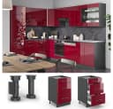 Vicco Unterschrank Fame-Line Bordeaux Hochglanz/Anthrazit Bild 5