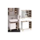 Vicco Waschtischunterschrank Senyo Sonoma/W - Pflegeleichter Badunterschrank Bild 1