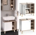 Vicco Waschtischunterschrank Senyo Sonoma/W - Pflegeleichter Badunterschrank Bild 2
