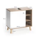 Vicco Waschtischunterschrank Senyo Sonoma/W - Pflegeleichter Badunterschrank Bild 4