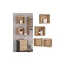 Vicco Hängeschrank Senyo 2er Set Goldkraft Eiche Wandregal Bild 1