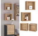 Vicco Hängeschrank Senyo 2er Set Goldkraft Eiche Wandregal Bild 2