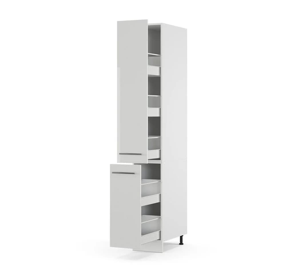 Vicco Apothekerhochschrank 30 cm Weiß Hochglanz Fame-Line Küchenschrank - Bild 4