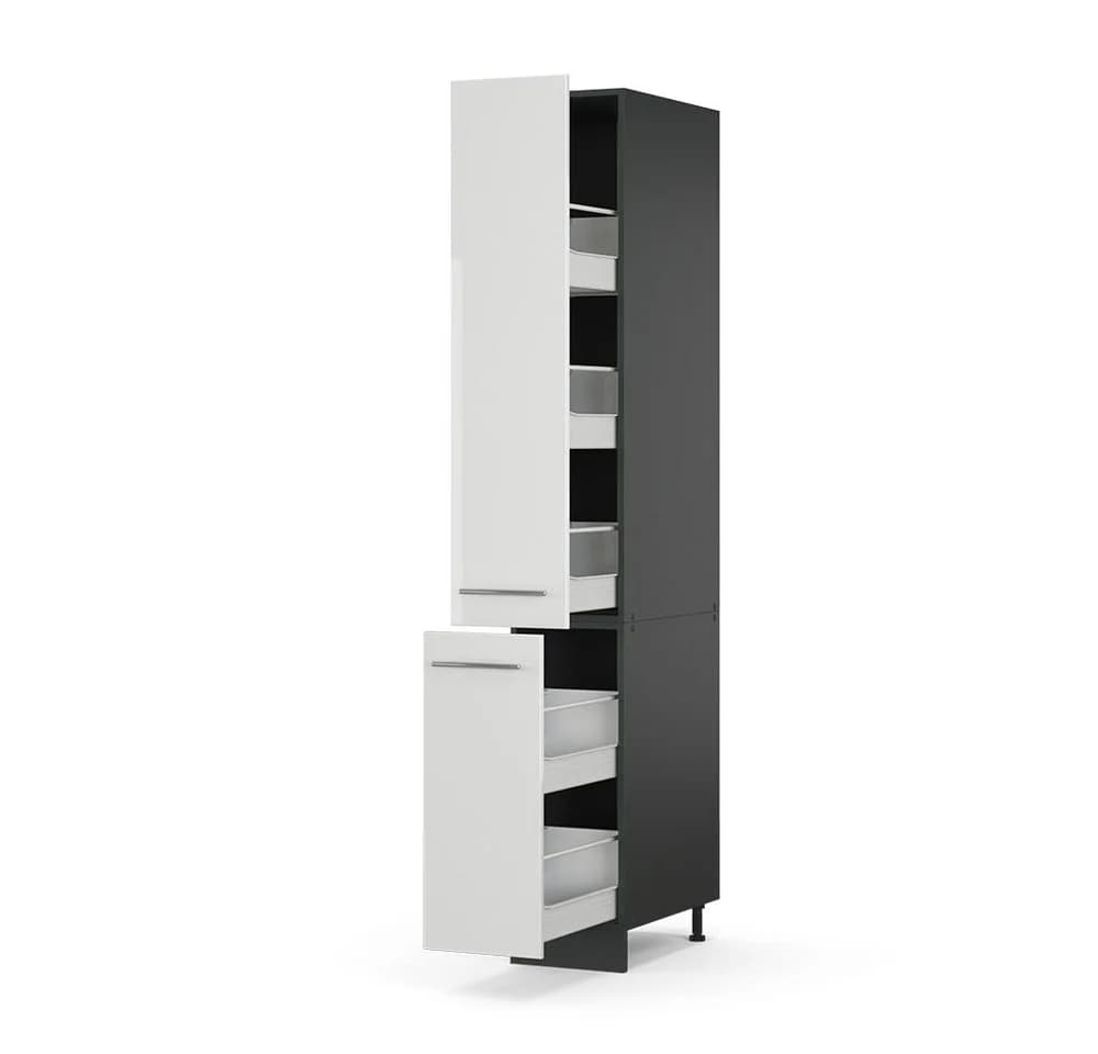 Vicco Apothekerhochschrank Fame-Line Weiß Hochglanz 30 cm - Bild 4