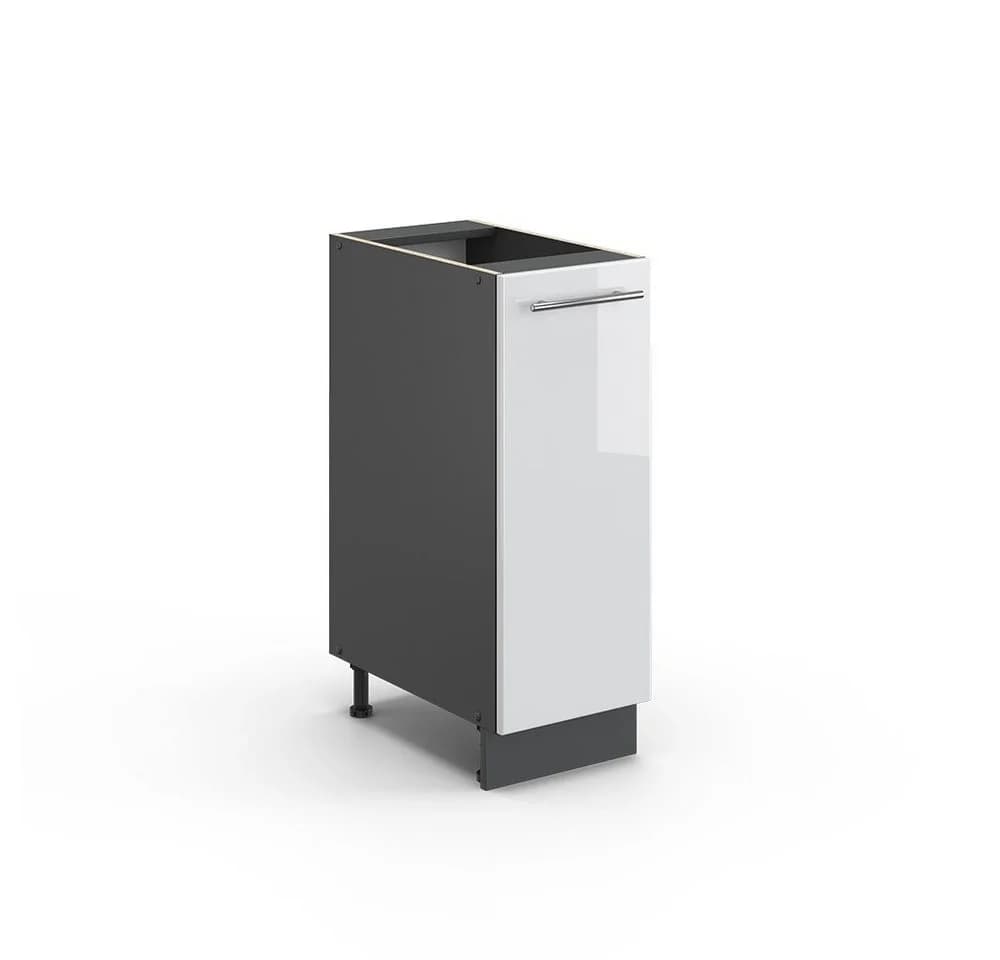 Vicco Apothekerunterschrank 30 cm Weiß Hochglanz Küchenschrank Fame-Line - Bild 3