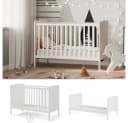 VitaliSpa Babybett Tobi Weiß Umbaubares Gitterbett mit Rausfallschutz Bild 2
