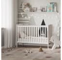 VitaliSpa Babybett Tobi Weiß Umbaubares Gitterbett mit Rausfallschutz Bild 3