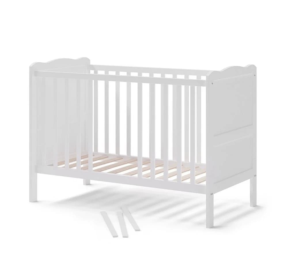VitaliSpa Babybett Tobi Weiß Umbaubares Gitterbett mit Rausfallschutz - Bild 5
