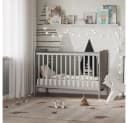 VitaliSpa® Babybett Tobi Grau Umbaubares Gitterbett mit Rausfallschutz Bild 3