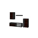 Vicco Wohnwand Berno Braun/Anthrazit 4er Set TV-Schrankwand Bild 1