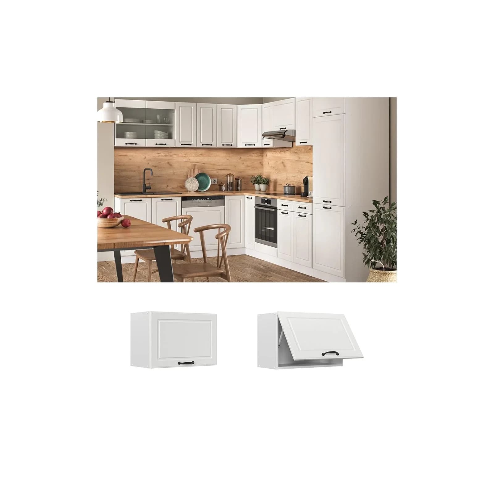 Vicco Hängeschrank R-Line Weiß Landhaus 60 cm