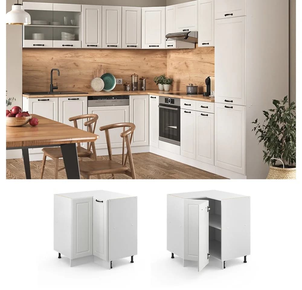 Vicco Eckunterschrank R-Line Weiß Landhaus Modular - Bild 4