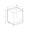 Vicco Herdumbauschrank R-Line Weiß Landhaus 60 cm Bild 2