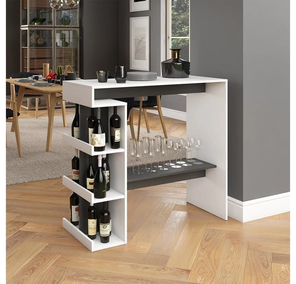 Vicco Bartisch Dana Weiß/Anthrazit mit Regal und Ablage - Bild 3